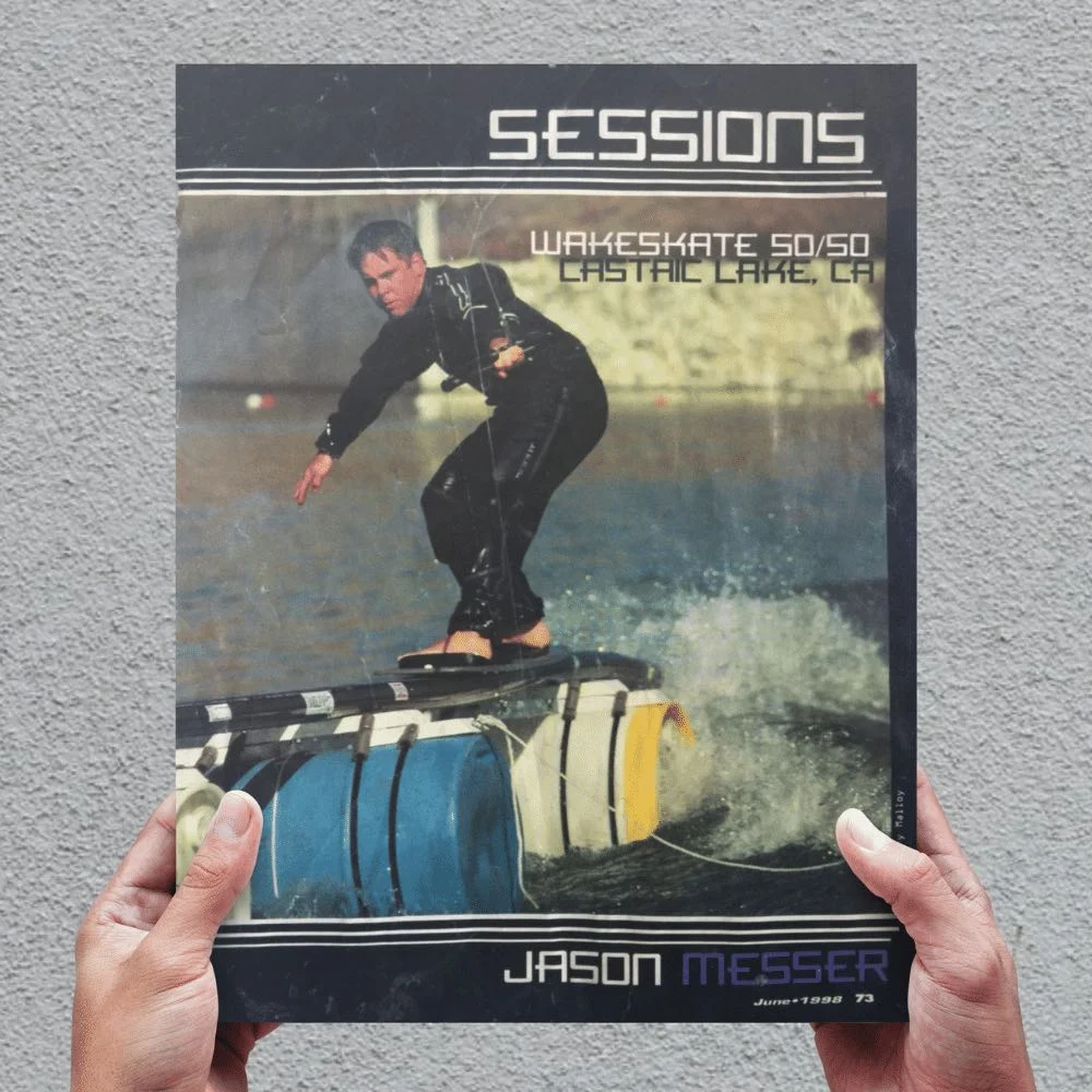 Dove nasce il wakeskate: foto copertina rivista Sessions