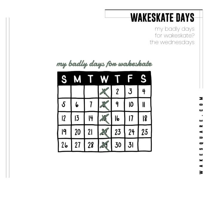 T-shirt Classic Wakeskate Days Wakesquare Grafica wakeskatee days
