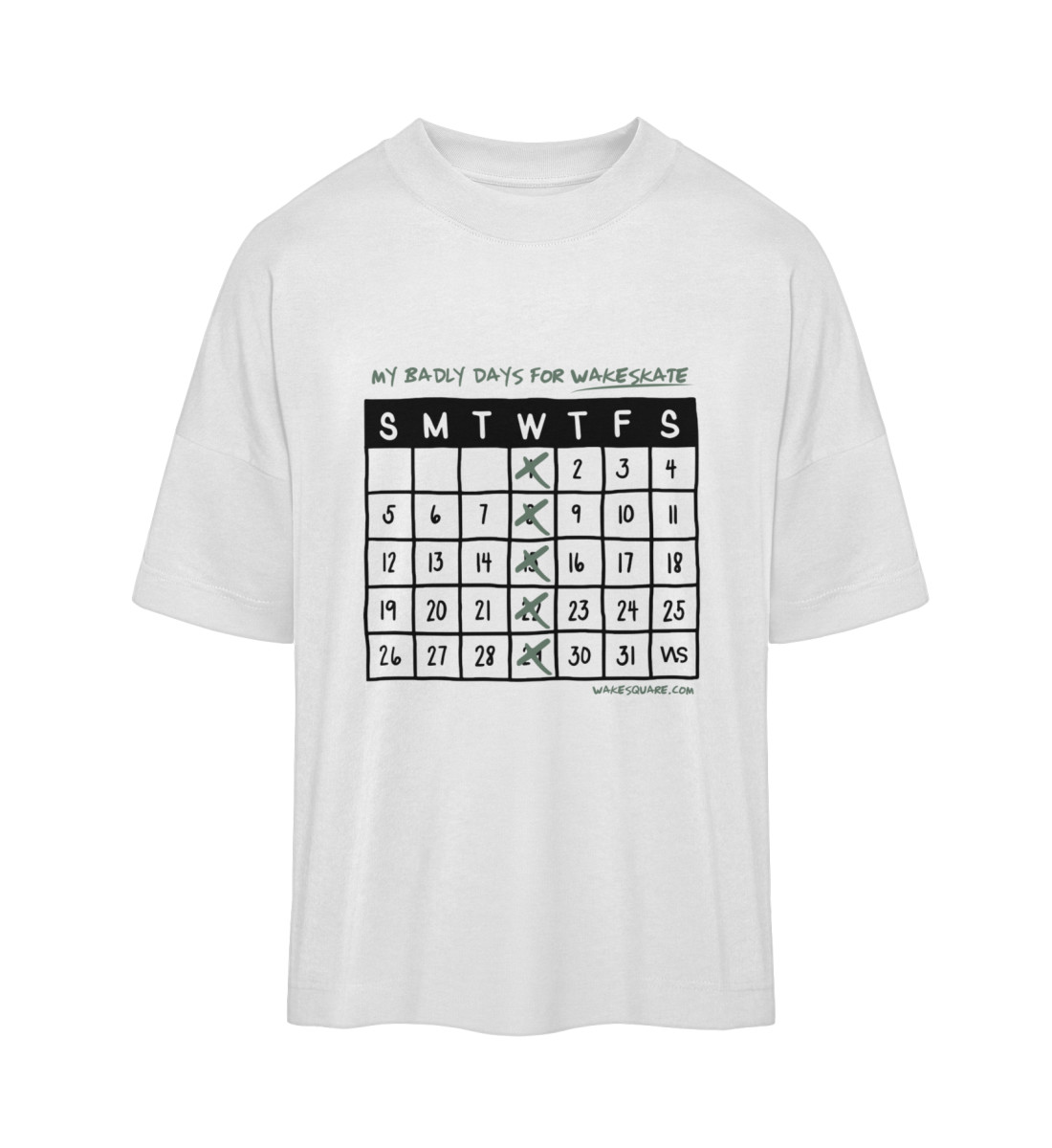 T-shirt Oversize Wakeskate Days - Organic Oversized Shirt ST/ST-3
