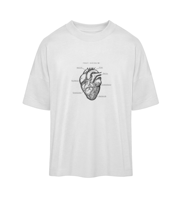 T-shirt Oversize Heart Anatomy - Organic Oversized Shirt ST/ST-3