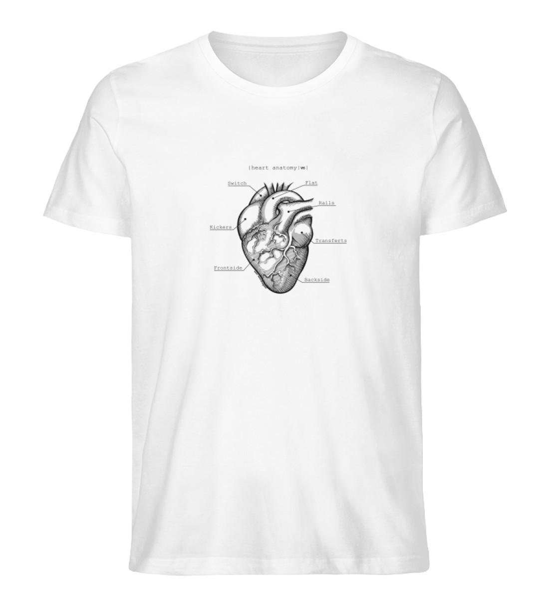 T-shirt Premium Heart Anatomy - Men Premium Organic Shirt-3