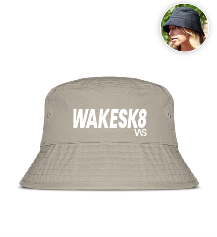 Fisherman Hat Wakeskate - Organic Bucket Hat with Embroidery-7153