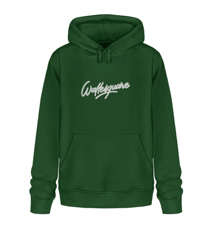 Felpa Pouch Logo Classic Green and White - Unisex Organic Hoodie 2.0 ST/ST-833