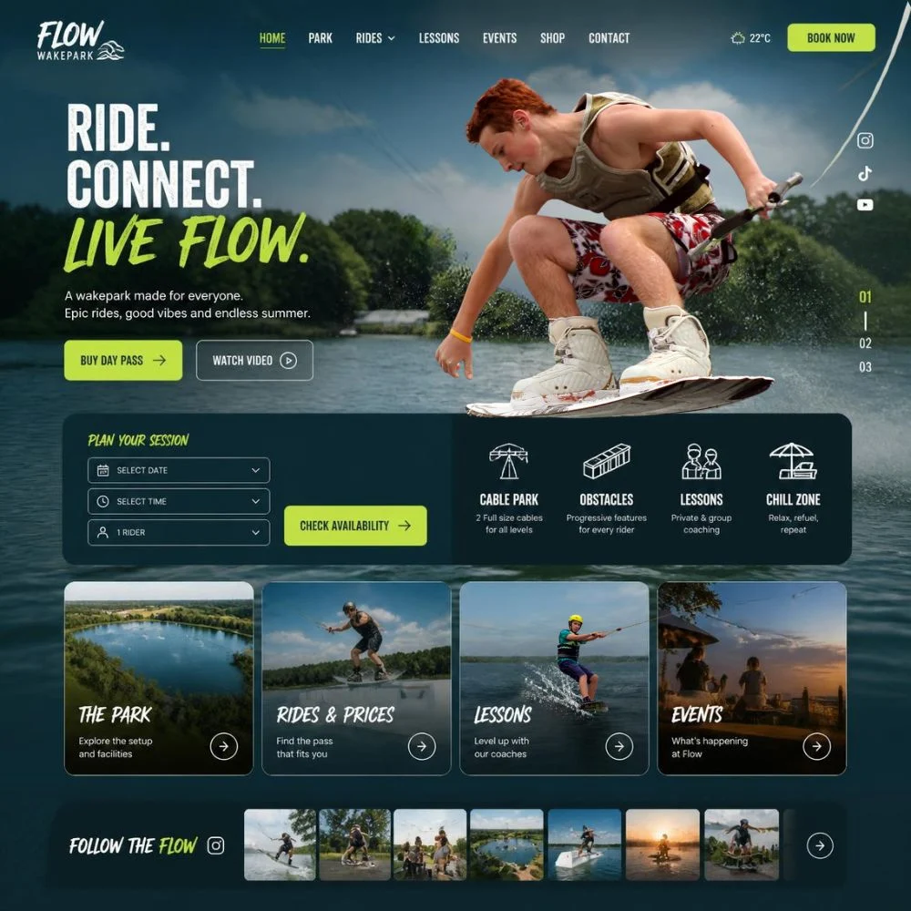 Consigli sito web per wakepark visibile ed efficace